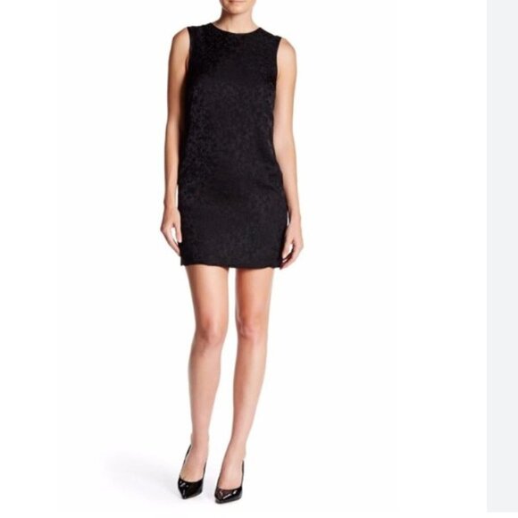 THEORY ADRAYA IVY BLACK JACQUARD EMBROIDERED SLEEVELESS DRESS - 8 - Picture 1 of 11